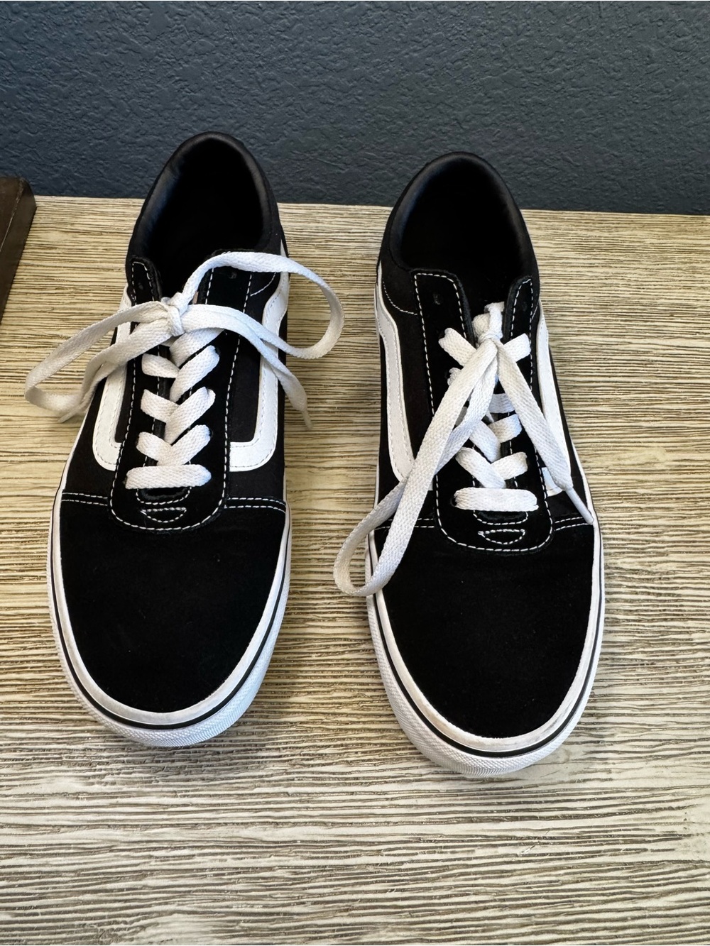 Vans Black and White Old Skool Low-Top Sneakers